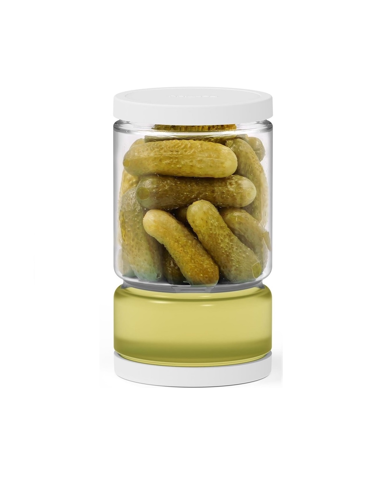 Glass Pickle Jar with Strainer Flip for Olive, Gherkin or Chili