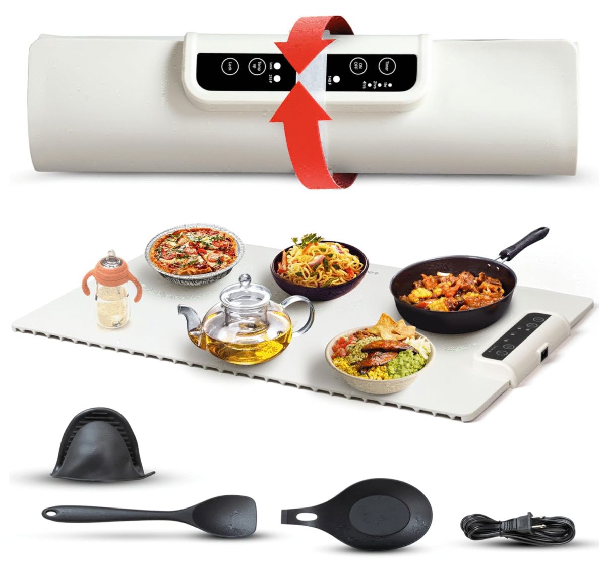 The Rollerup Electric Food Warming Mat: Because Cold Lasagna Is a Crime